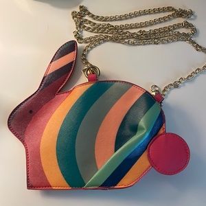 Colorful bunny shaped purse